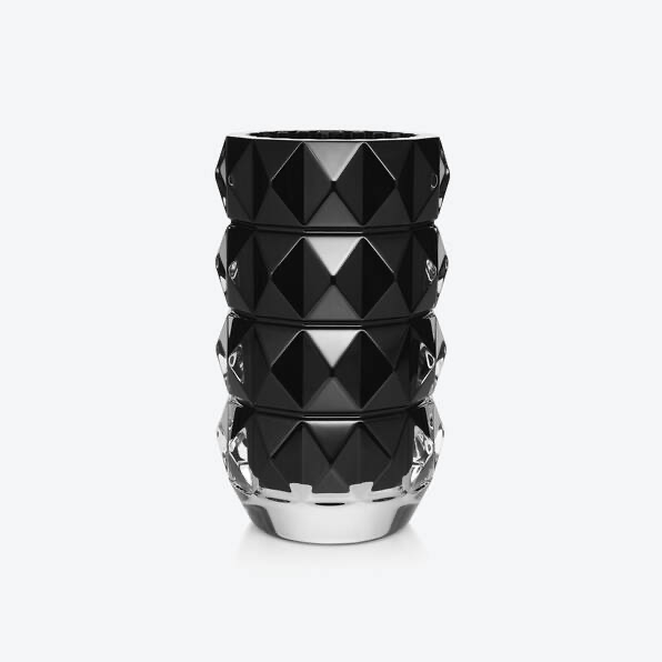 LOUXOR ROUND VASE M Black