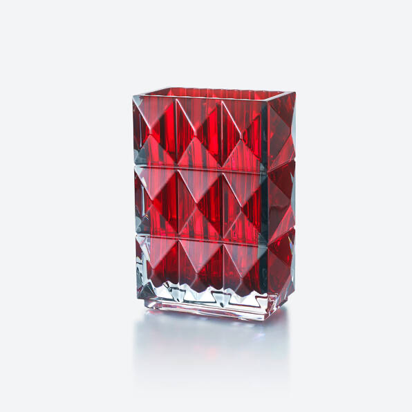 LOUXOR RECTANGULAR VASE Red