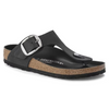 Birkenstock Gizeh Big Buckle Oiled Leather - Black Women's Sandals
