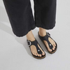 Birkenstock Gizeh Big Buckle Oiled Leather - Black Women's Sandals
