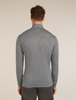 Icebreaker Men's Merino 200 Oasis Long Sleeve Half Zip Thermal Top - Gritstone Heather