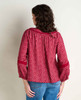 Women's Manzana Peasant Long Sleeve Shirt - Berry Print - 2027