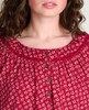 Women's Manzana Peasant Long Sleeve Shirt - Berry Print - 2027