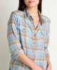 Toad & Co Women's Re-Form Flannel Shirt - Weathered Blue Pattern - 2027
