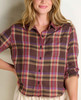 Toad & Co Women's Re-Form Flannel Boxy Shirt - Carob Pattern - 2027