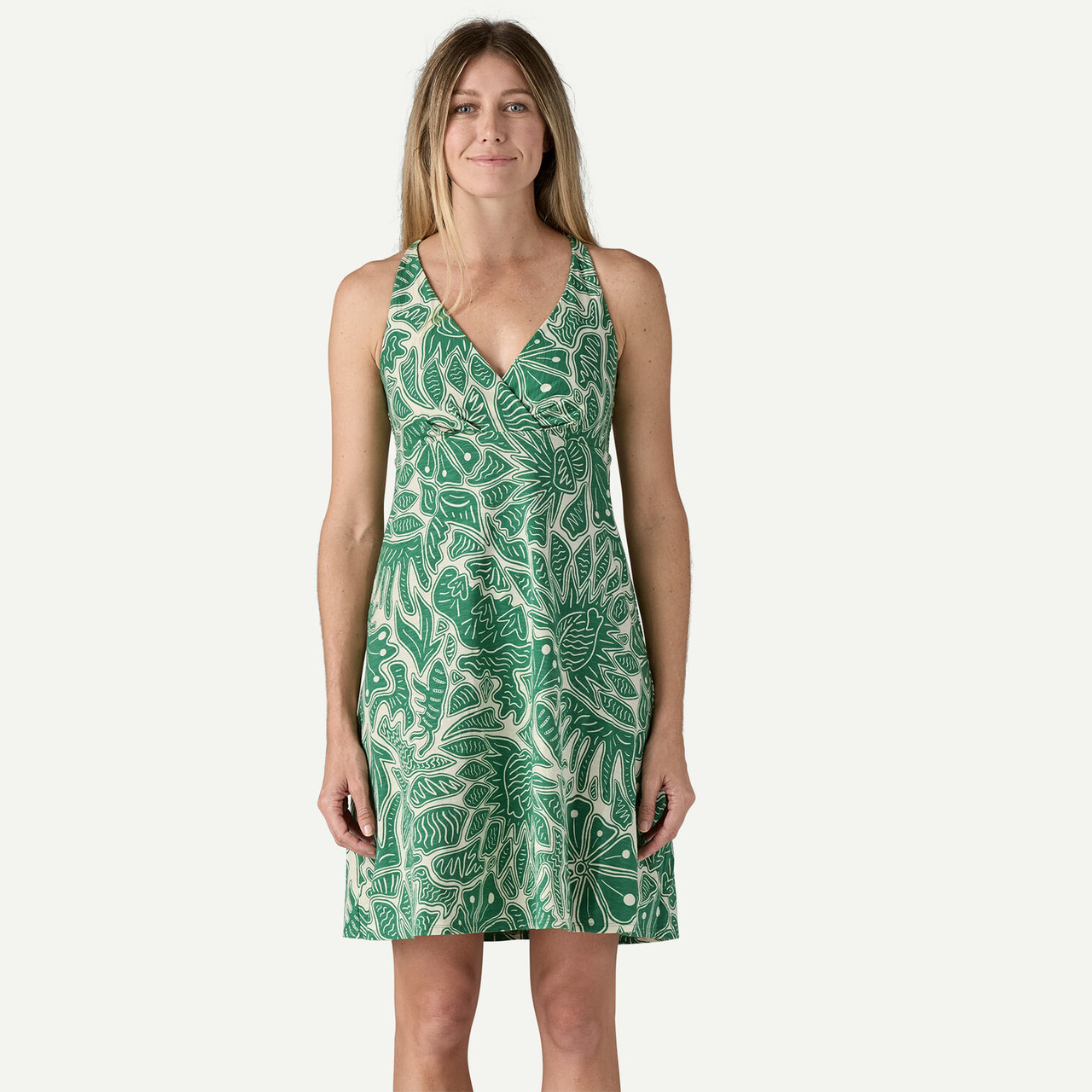 slim fit dress slacks Women's Patagonia | Amber Dawn Dress | Heartleaf Green main image 0