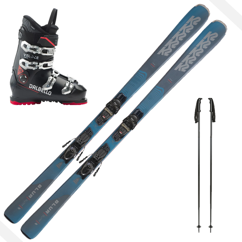 K2 Blur 76 Skis 2026 with Dalbello Veloce Max 75 and Poles K2 Blur 76 Skis 2026 with Dalbello Veloce Max 75 and Poles