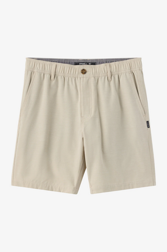 O'Neill Men's Reserve Light Check Elastic Waist 18" Hybrid Shorts