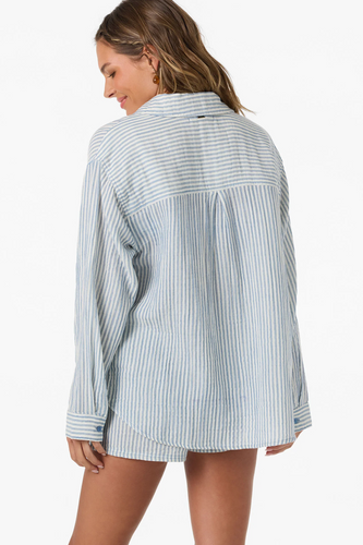 O'Neill Women's Leni Stripe Relaxed Long Sleeve Top