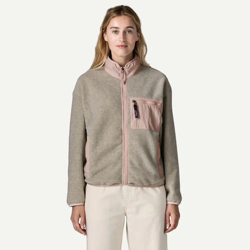 Patagonia Women's Synchilla® Fleece Jacket - Oatmeal Heather w/Pink Frost - 2027