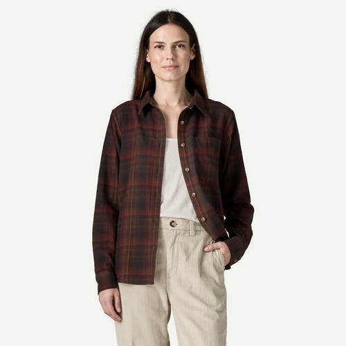 Patagonia Women's Lightweight Fjord Flannel Shirt - Ice Fall: Berry Fig