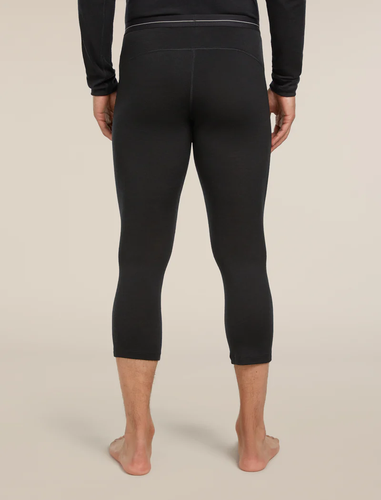 Icebreaker Men's Merino 200 Oasis 3/4 Thermal Leggings Black