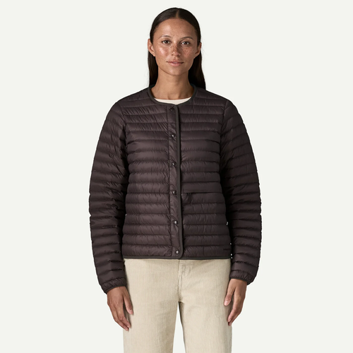 Patagonia Women's Lightweight Reversible Down Sweater Cardigan - Den Brown
