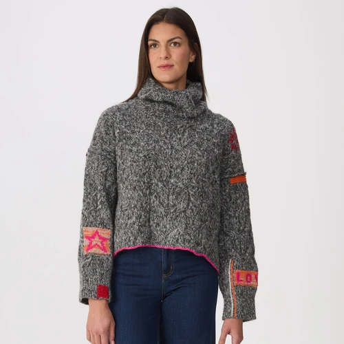 Krimson Klover Women's Freebird Turtleneck - Charcoal Marl - 2027