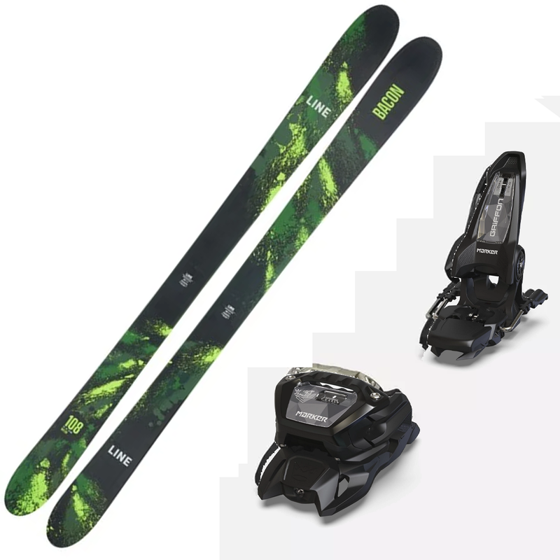 Line Bacon 108 2024 Skis W/Marker Griffon 13 ID Binding