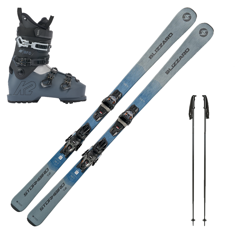 Blizzard Stormbird SP 72 Skis 2026 w/ K2 BFC 80 Boots and Poles
