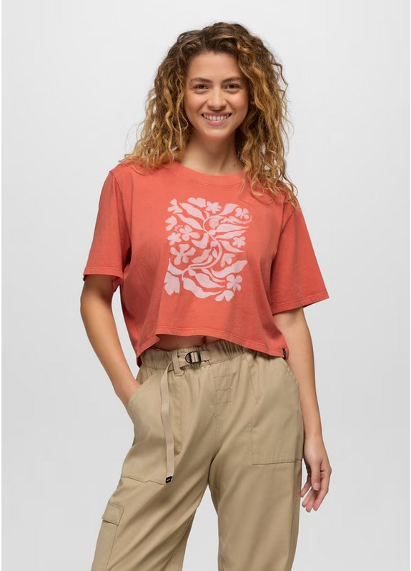 PrAna Women's Everyday Botanical Crop Graphic Tee