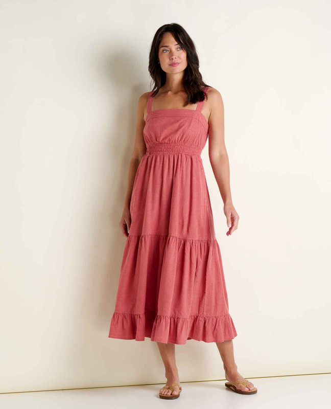 Toad & Co Women's Taj Hemp Tiered Midi Dress