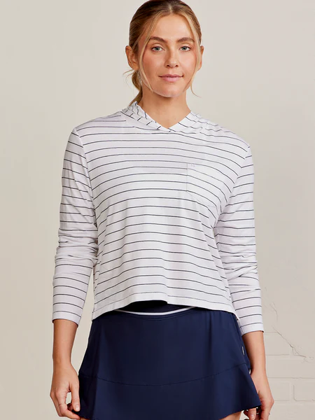 Tasc Women's Boardwalk Stripe Pocket Hoodie