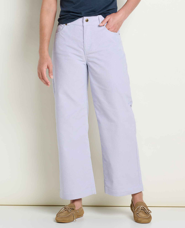 Toad & Co Women's Coaster Cord Wide Leg Crop Pant - Dew - 2027