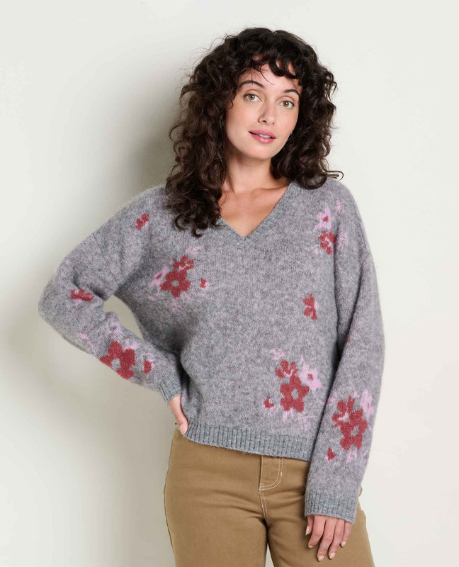 Toad & Co Women's Toddy Pullover Sweater - Soot Pattern - 2027