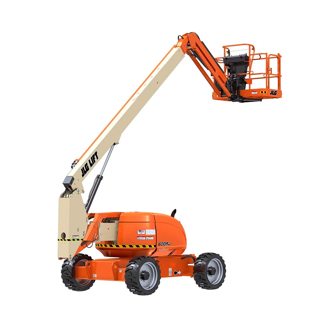 Plataforma articulada JLG 600AJ con canastilla elevada