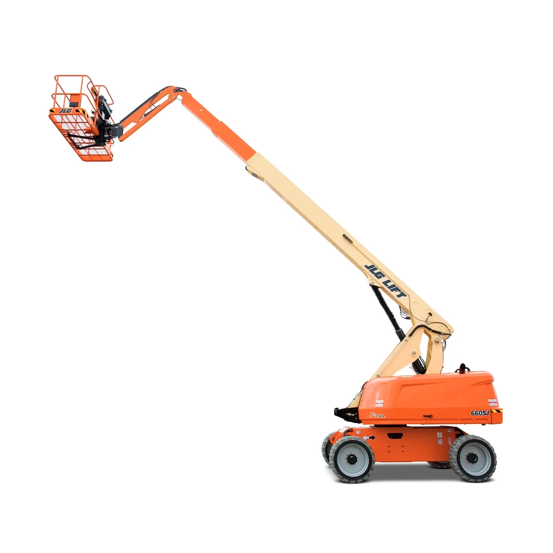 Plataforma telescópica JLG 660SJ diésel 4x4 extendida a 22 m de altura