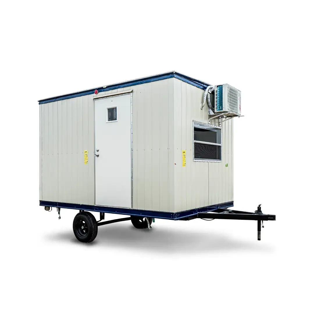 Oficina móvil compacta GS-8x16 sobre remolque con tirón y aire acondicionado