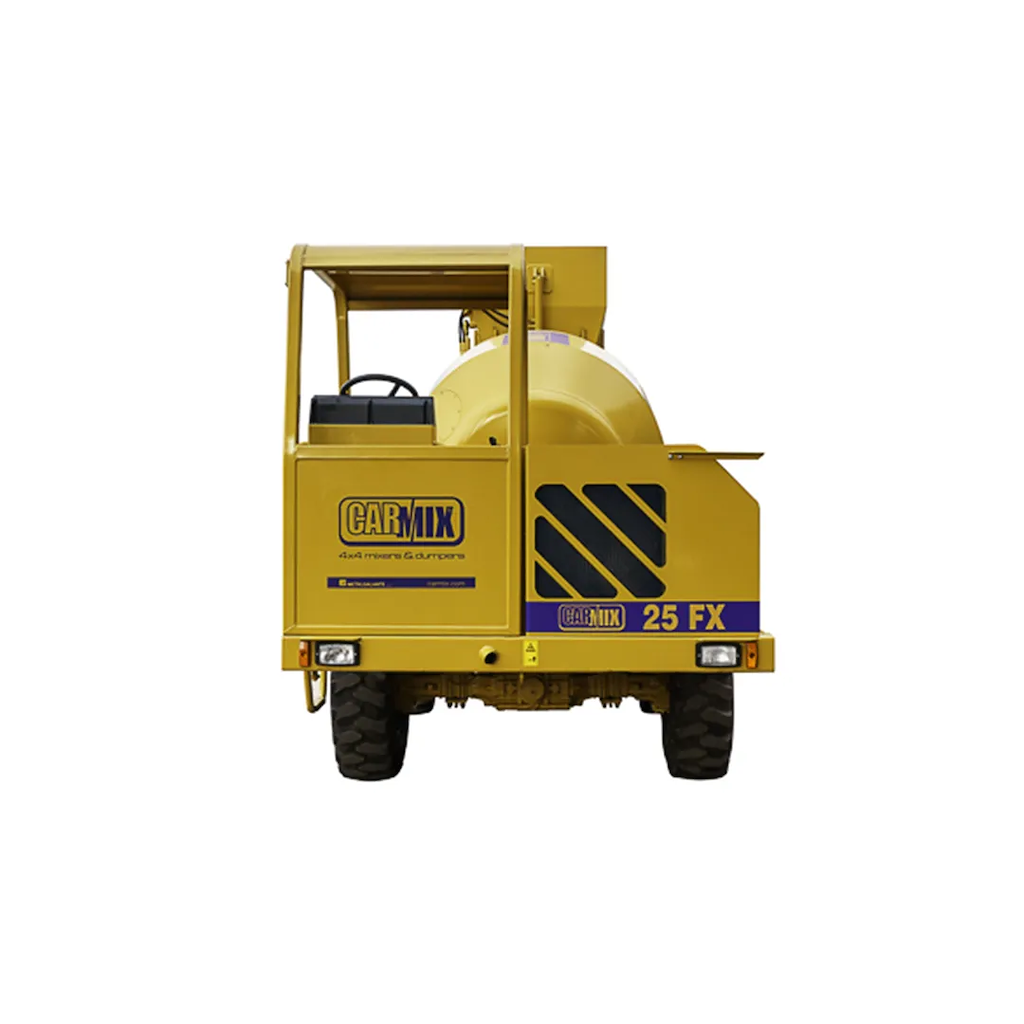 Autohormigonera autocargable Carmix 25FX vista trasera
