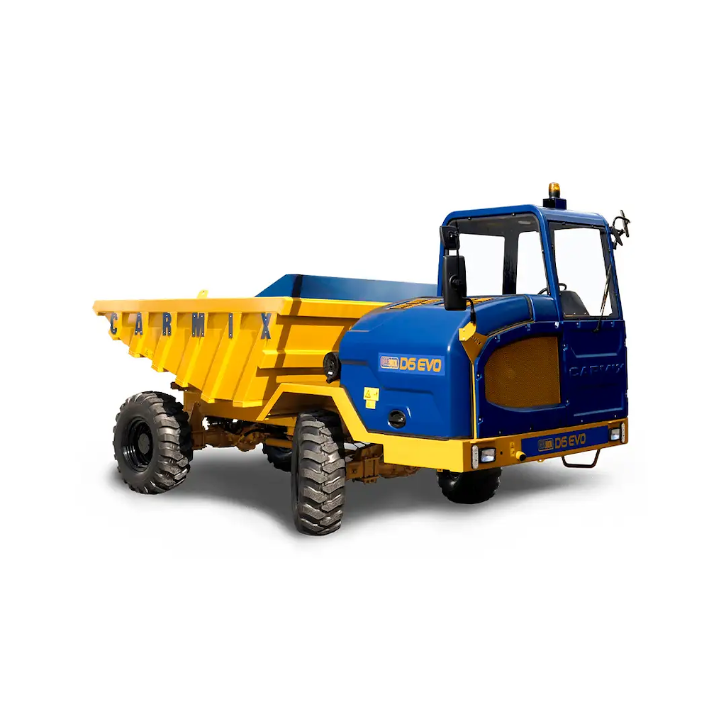 Dumper articulado Carmix D6 diésel 4x4 con cabina cerrada y tolva