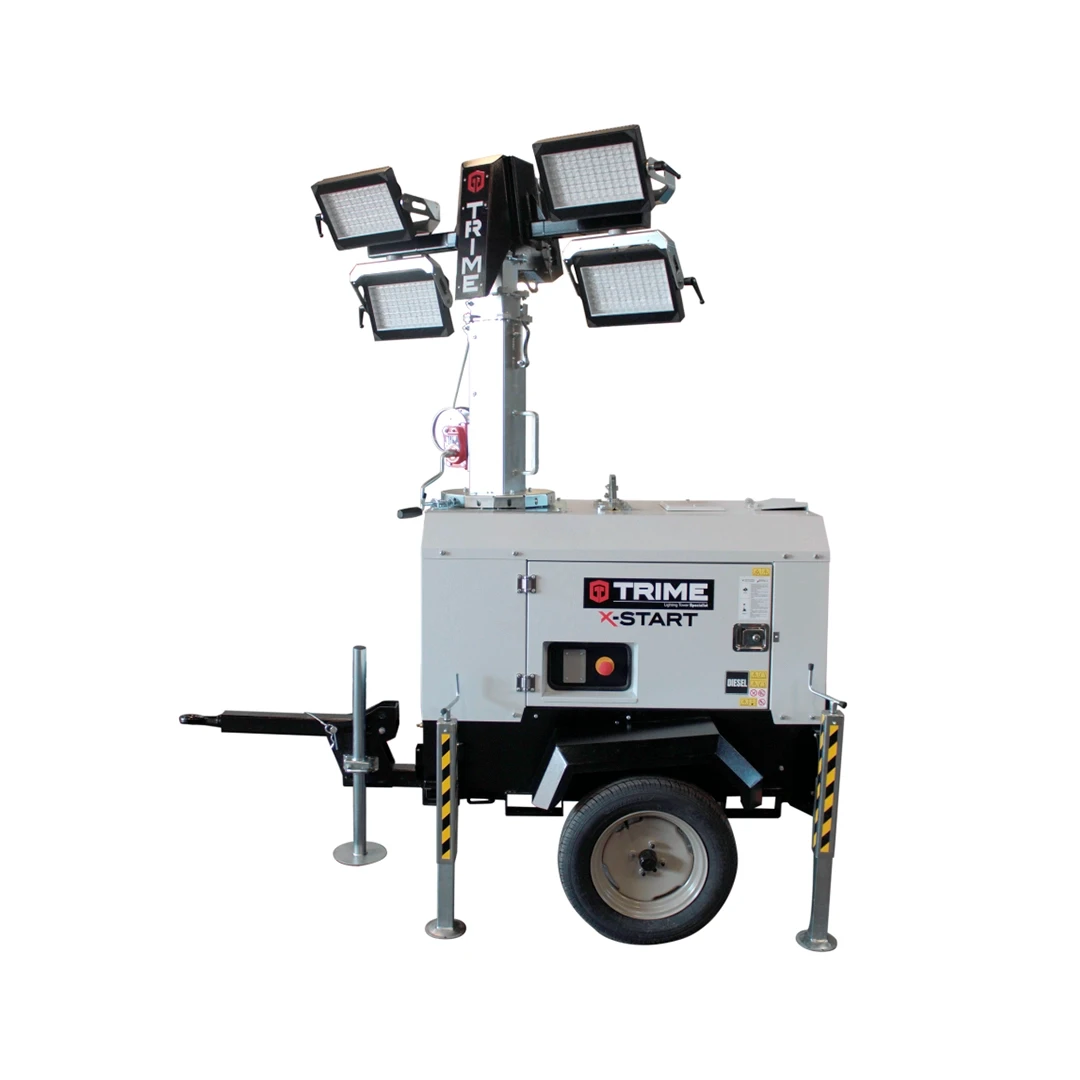 Torre de luz movil X-START con cabina blanca