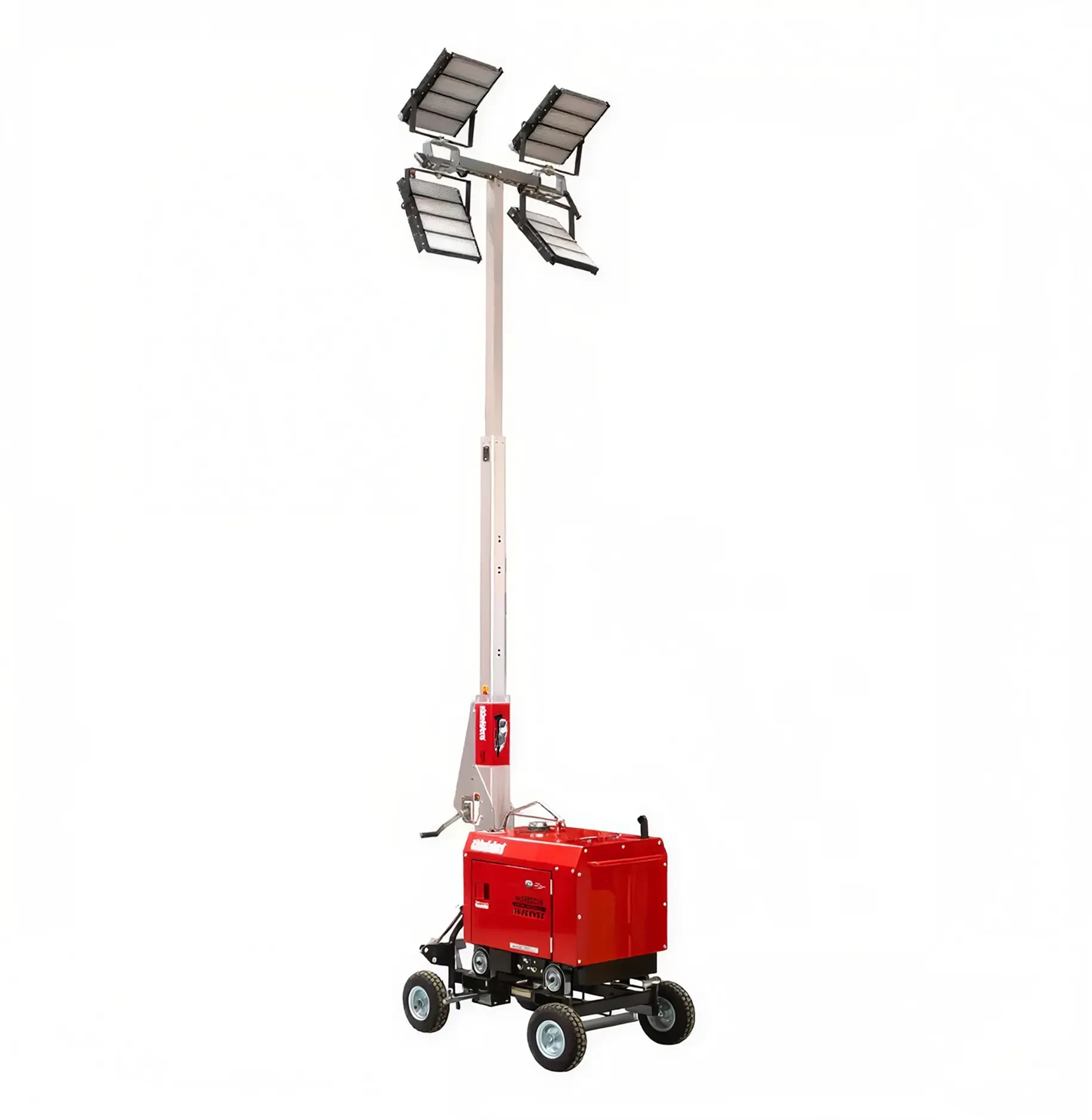 Torre de iluminacion portatil roja SL433IDG con mastil
