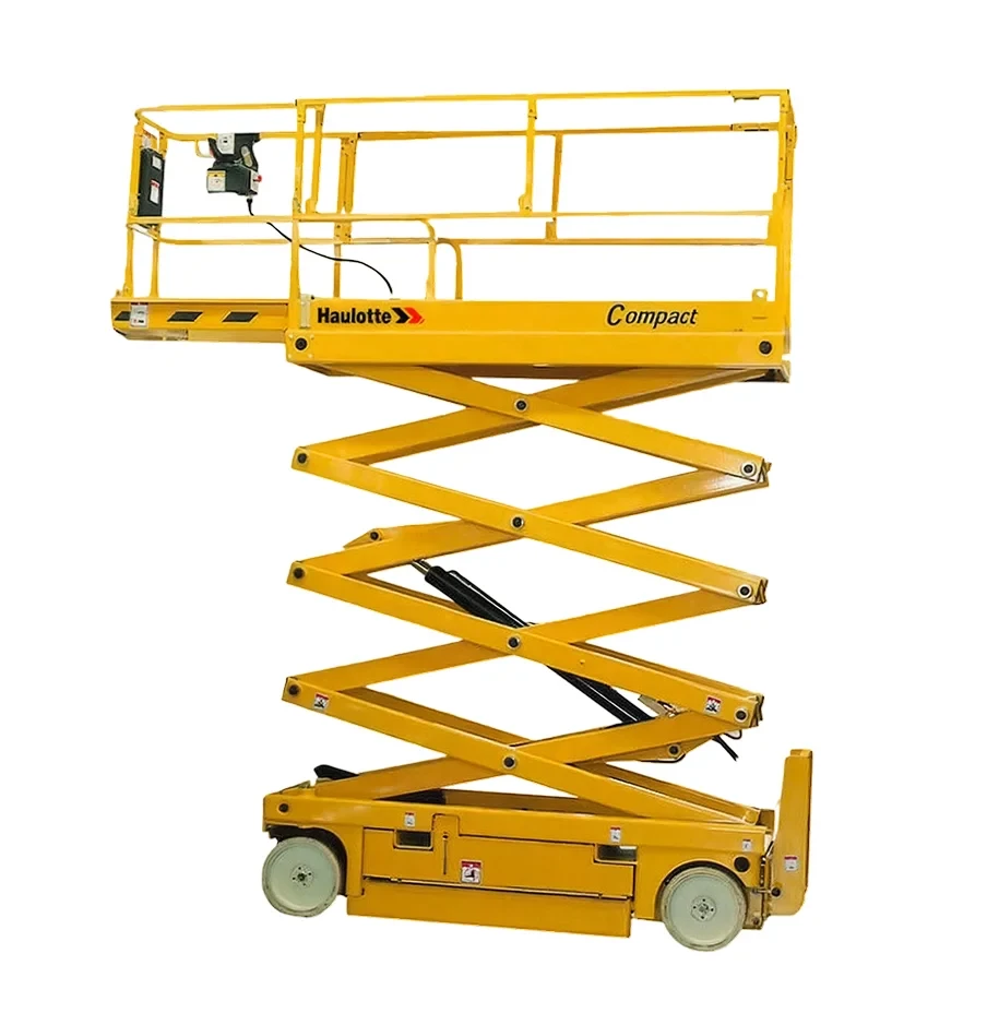 Renta de plataforma de tijera Haulotte Compact 12 electrica