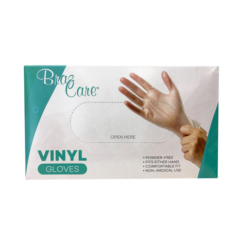 Clear Vinyl Gloves - Large, 100 Ct.