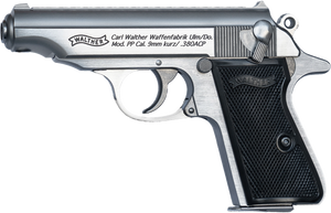 Walther Arms 4796029 PP 32 ACP 8+1 3.90" Stainless Steel Barrel, Stainless Serrated Steel Slide, Stainless Aluminum Frame w/Beavertail, Textured Polymer Grip Walther Arms 4796029 PP 32 ACP 8+1 3.90" Stainless Steel Barrel, Stainless Serrated Steel Slide, Stainless Aluminum Frame w/Beavertail, Textured Polymer Grip