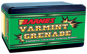 Barnes Bullets 30198 Varmint Grenade Ultra High Velocity 223Rem 50gr Flat Base Hollow Point 100/Box Barnes Bullets 30198 Varmint Grenade Ultra High Velocity 223Rem 50gr Flat Base Hollow Point 100/Box