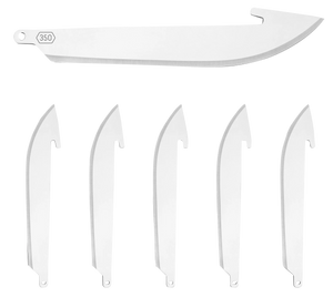 Outdoor Edge RR6 Replacement Blades RazorLite Drop Point 3.50" 420J2 Stainless Steel Blade Silver 6 Blades Outdoor Edge RR6 Replacement Blades RazorLite Drop Point 3.50" 420J2 Stainless Steel Blade Silver 6 Blades
