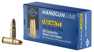 PPU PPH7TF Handgun 7.62x25mmTokarev 85gr Full Metal Jacket 50 Per Box/10 Case PPU PPH7TF Handgun 7.62x25mmTokarev 85gr Full Metal Jacket 50 Per Box/10 Case
