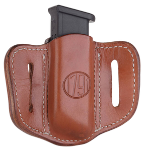 1791 Gunleather MAG12CBRA MAG1.2 Single Mag Holster Classic Brown Leather Belt Slide Compatible w/ Double Stack Ambidextrous 1791 Gunleather MAG12CBRA MAG1.2 Single Mag Holster Classic Brown Leather Belt Slide Compatible w/ Double Stack Ambidextrous