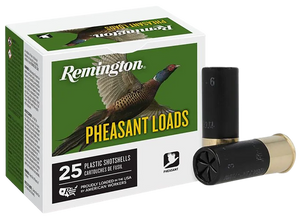 Remington Ammunition 20048 Pheasant 12Gauge 2.75" 1 1/4oz 6Shot 25 Per Box/10 Case Remington Ammunition 20048 Pheasant 12Gauge 2.75" 1 1/4oz 6Shot 25 Per Box/10 Case