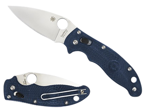 Spyderco C101PDBL2 Manix 2 Lightweight 3.37" Folding Plain Satin CTS BD1 SS Blade/Dark Blue Bi-Directional Texturing FRCP Handle Includes Pocket Clip Spyderco C101PDBL2 Manix 2 Lightweight 3.37" Folding Plain Satin CTS BD1 SS Blade/Dark Blue Bi-Directional Texturing FRCP Handle Includes Pocket Clip