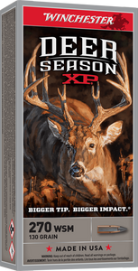 Winchester Ammo X270SDS Deer Season XP 270WSM 130gr Extreme Point 20 Per Box/10 Case Winchester Ammo X270SDS Deer Season XP 270WSM 130gr Extreme Point 20 Per Box/10 Case