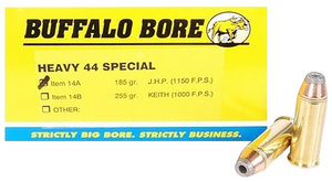 Buffalo Bore Ammunition 14A20 Heavy Strictly Business 44S&W Spl 180gr Jacket Hollow Point 20 Per Box/12 Case Buffalo Bore Ammunition 14A20 Heavy Strictly Business 44S&W Spl 180gr Jacket Hollow Point 20 Per Box/12 Case