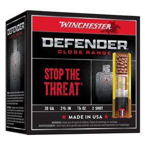 WIN DEFENDER 20GA 2.75 7/8OZ #2 25/10 WIN DEFENDER 20GA 2.75 7/8OZ #2 25/10