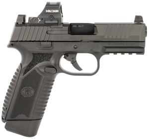 FN 66101917 545 MRD w/Optic Full Size 45 ACP 10+1 4.10" Black Target Crown Steel Barrel, Black PVD Optic Cut/Serrated Steel Slide & Polymer Frame w/Picatinny Rail, Holosun 407C Red Dot, Ambidextrous FN 66101917 545 MRD w/Optic Full Size 45 ACP 10+1 4.10" Black Target Crown Steel Barrel, Black PVD Optic Cut/Serrated Steel Slide & Polymer Frame w/Picatinny Rail, Holosun 407C Red Dot, Ambidextrous