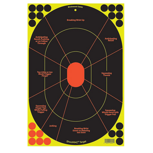 Birchwood Casey 34655 Shoot-N-C Reactive Target Self-Adhesive Paper Black/Yellow/Red 12"x18" Oval Silhouette 5 Pack Birchwood Casey 34655 Shoot-N-C Reactive Target Self-Adhesive Paper Black/Yellow/Red 12"x18" Oval Silhouette 5 Pack