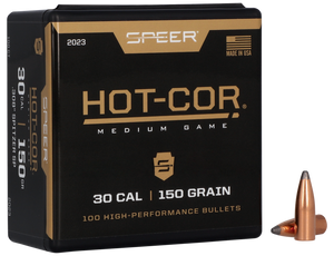 Speer 2023 Hot-Cor 30Cal 150gr Spitzer Soft Point 100 Per Box/5 Case Speer 2023 Hot-Cor 30Cal 150gr Spitzer Soft Point 100 Per Box/5 Case