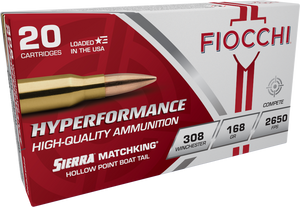Fiocchi 308MKB Hyperformance Compete 308Win 168gr Sierra MatchKing BTHP 20 Per Box/10 Case Fiocchi 308MKB Hyperformance Compete 308Win 168gr Sierra MatchKing BTHP 20 Per Box/10 Case