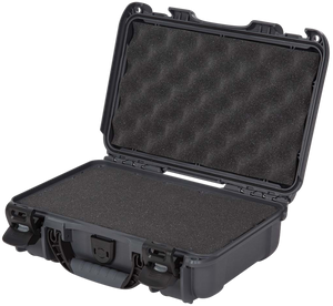 Nanuk 9091007 909 Waterproof & Airline Approved Graphite Resin w/ Cubed Foam 11.44" L x 7" W x 3.68" H Interior Dimensions Nanuk 9091007 909 Waterproof & Airline Approved Graphite Resin w/ Cubed Foam 11.44" L x 7" W x 3.68" H Interior Dimensions