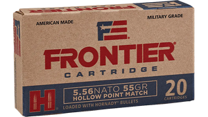 Frontier Cartridge FR240 Centerfire Rifle 5.56x45mmNATO 55gr Hollow Point Match 20 Per Box/25 Case Frontier Cartridge FR240 Centerfire Rifle 5.56x45mmNATO 55gr Hollow Point Match 20 Per Box/25 Case